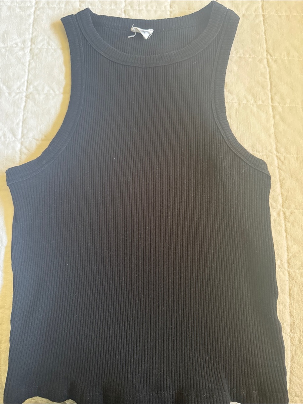 Cotton On Black Ribbed Crewneck Tank